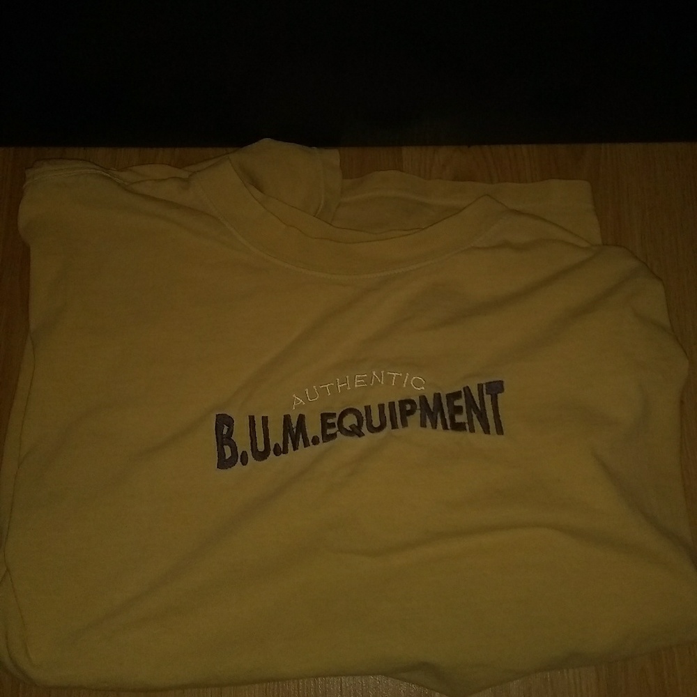 Bum equipment embroidered spell out